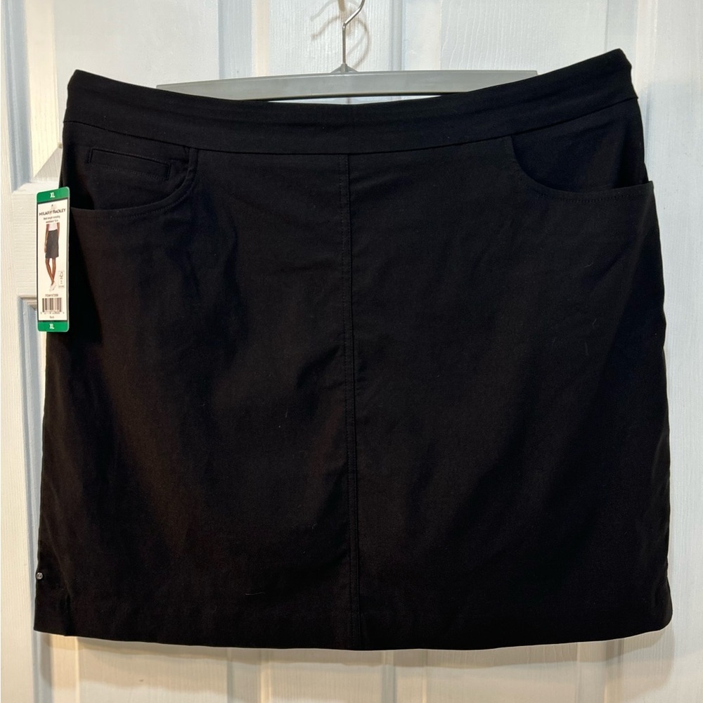 NEW Hilary Radley Super Stretch Performance Skort Black Size XL Pickleball Golf